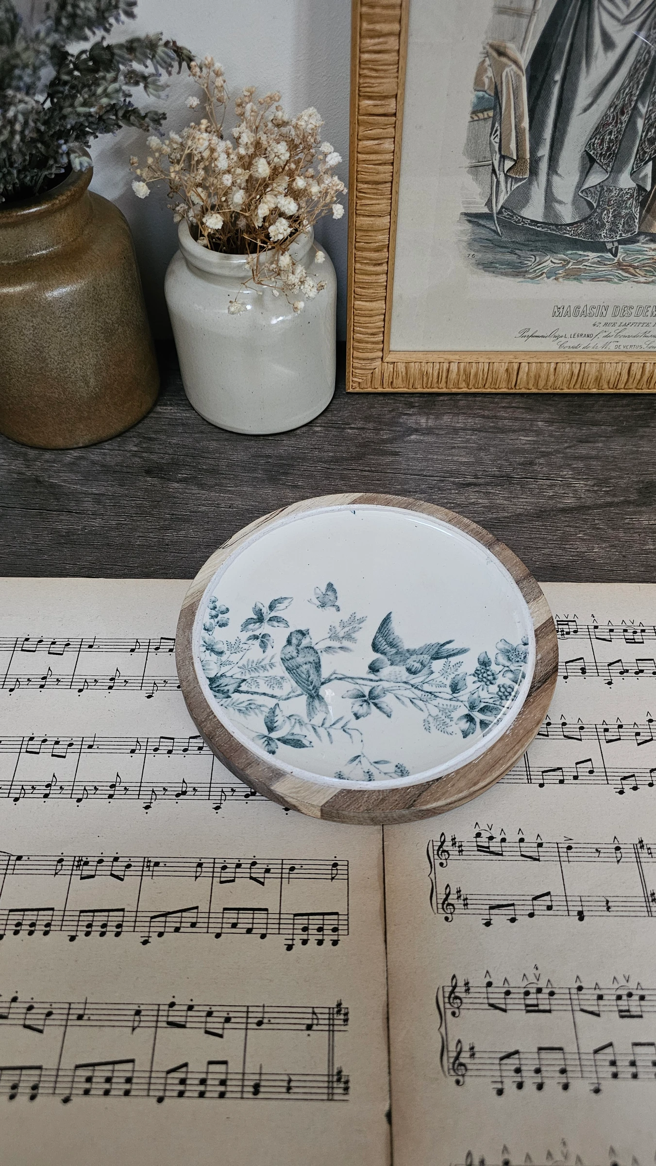 Dessous de plat avec assiette Longwy modèle Mignon